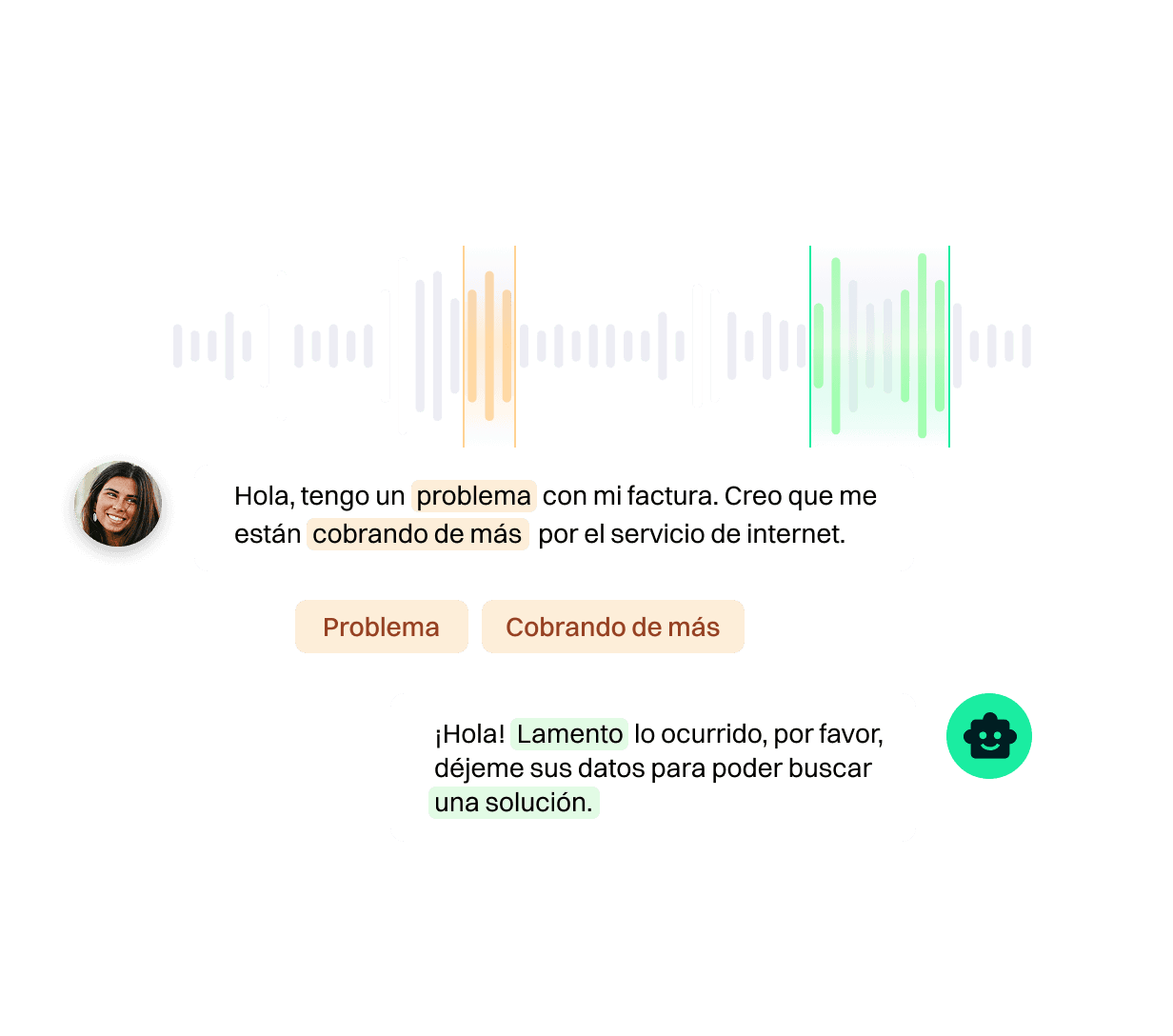 Chat de agente virtual con comprensión del contexto, tono adaptativo y respuestas empáticas para una experiencia conversacional más humana.