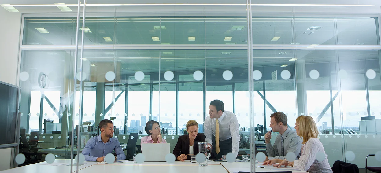 executive telco team during a commercial strategy meeting