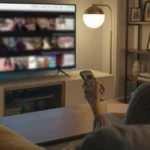 customer watching TV services